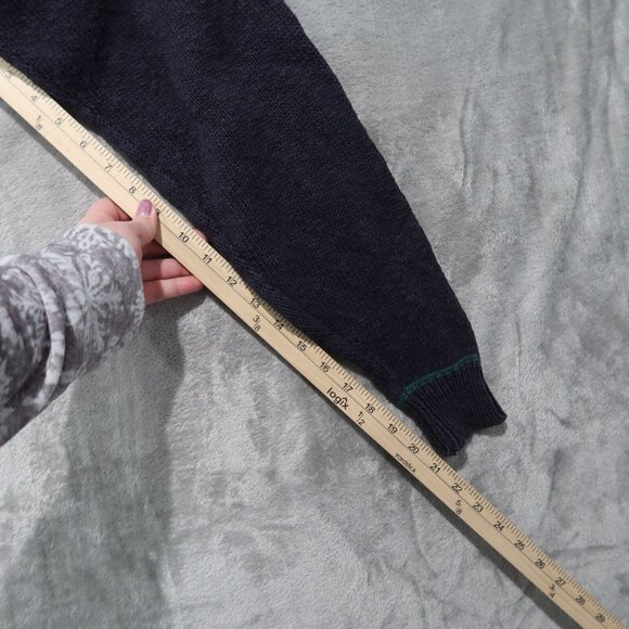 Vintage Woolrich Sweater Men M Blue Knit Crew Neck Pullover Cardigan 90s Grandpa - Picture 9 of 10